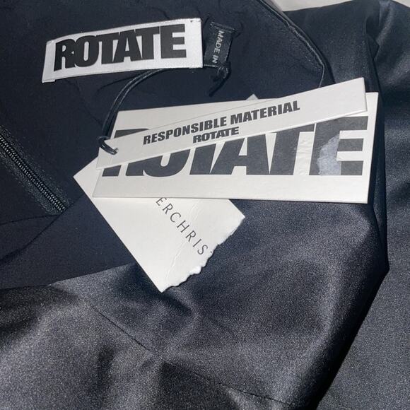 Rotate Faux Leather Sleeveless Mini Dress Mock Neck Size 6 New - Picture 7 of 12